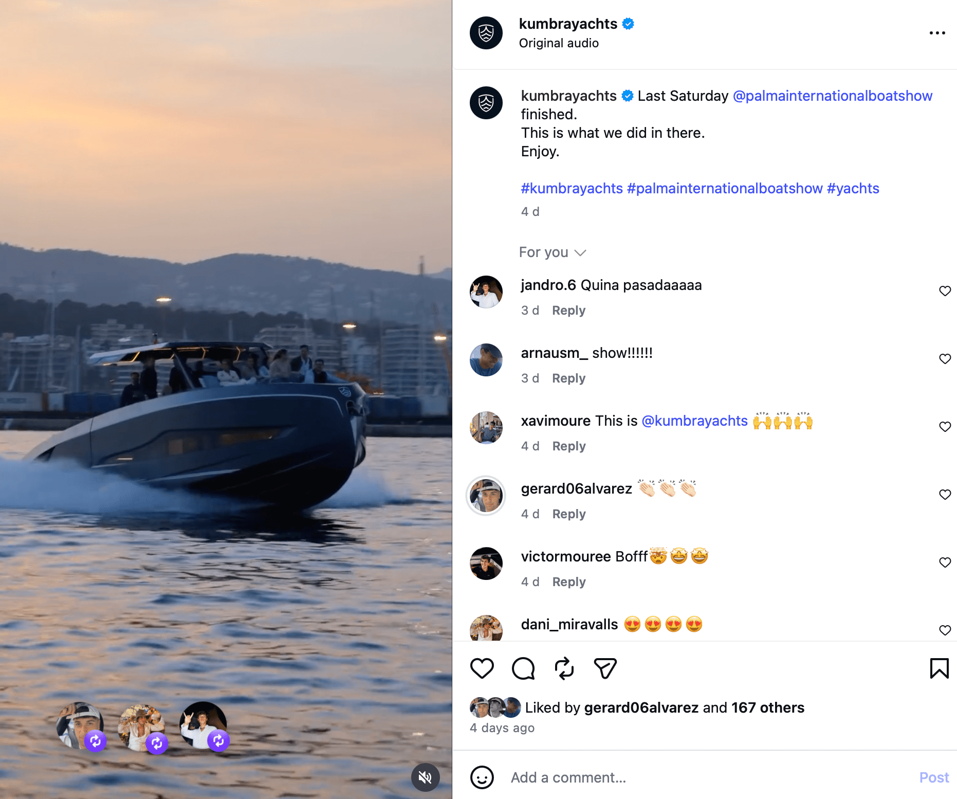 Kumbra Yachts en Palma International Boat Show