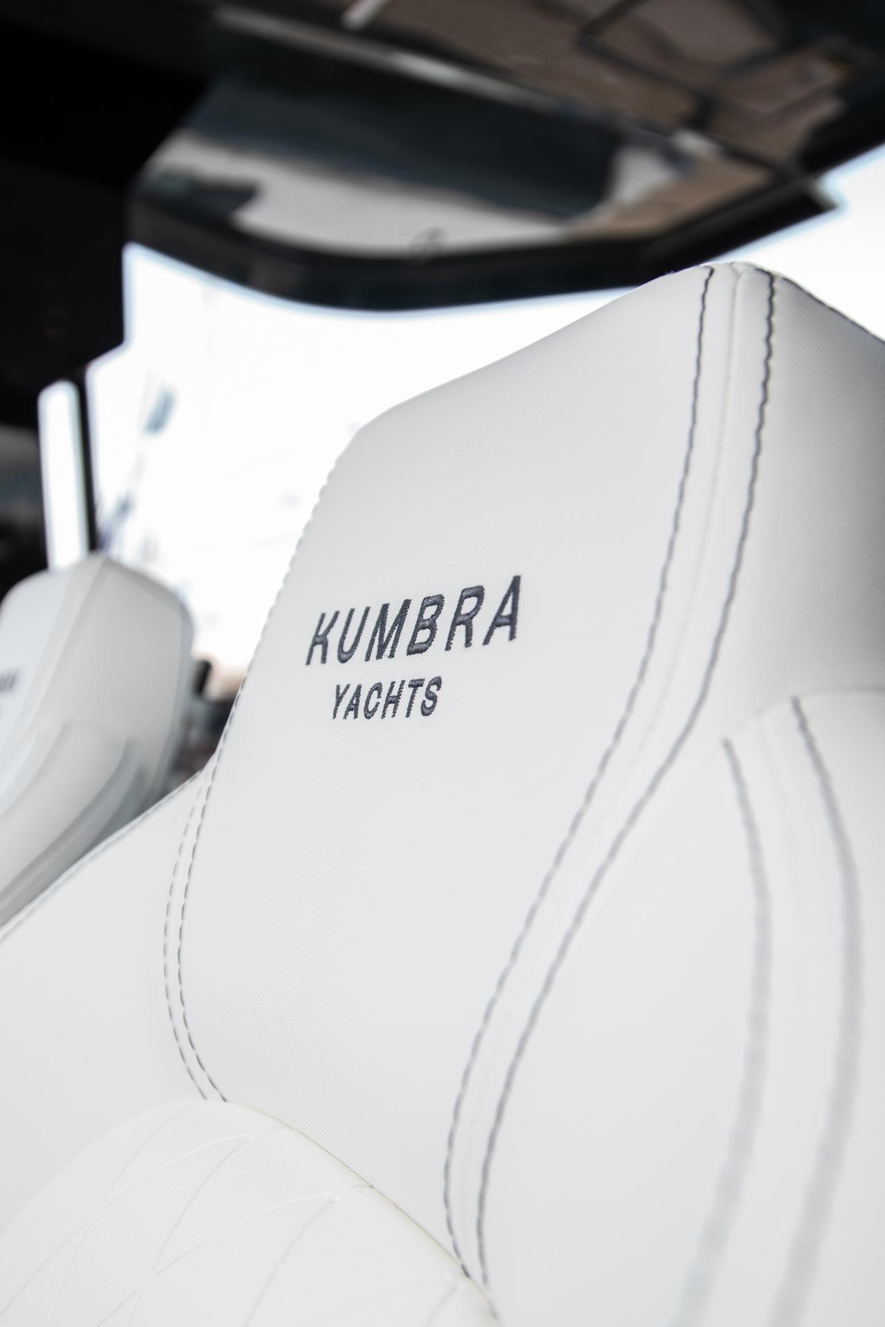 Kumbra signature seats. Embroidered with heritage.