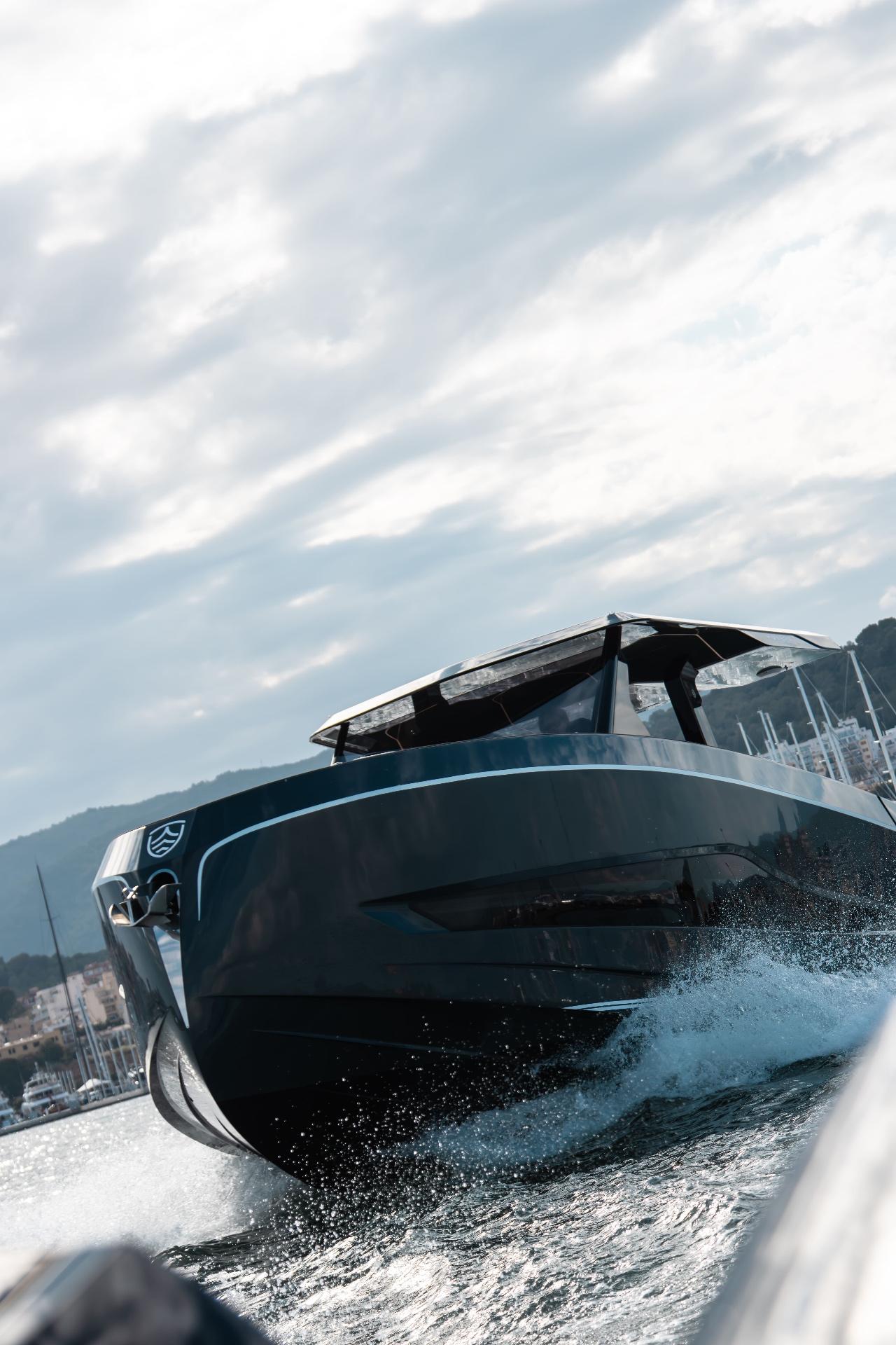 Cutting through waves. Pure power and elegance.