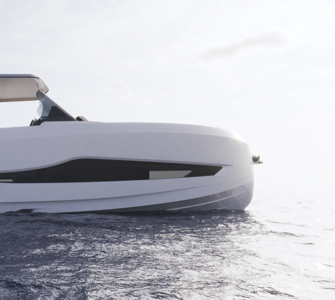 Lines that cut the horizon. Sculptural bow.